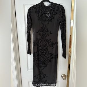 Black Velvet Lace Dress